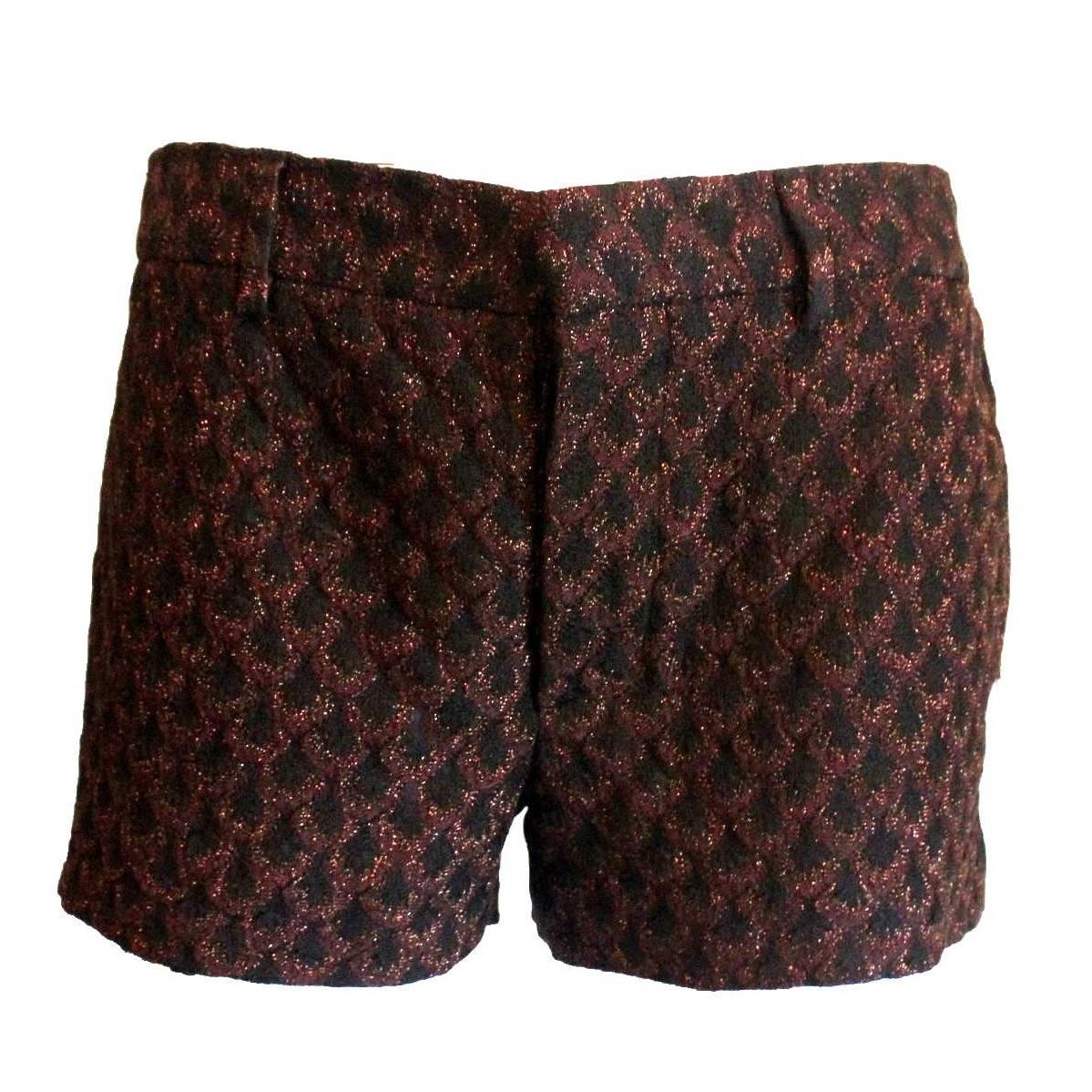 Missoni Lurex Crochet Knit Shorts Hot Pants