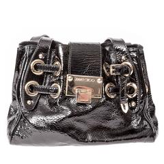 Jimmy Choo Black Patent Bag with Silver Hardware