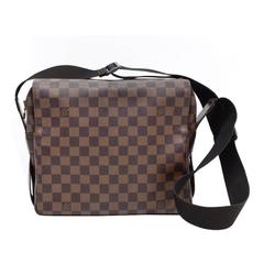 Retro Louis Vuitton Naviglio Ebene Damier Canvas Messenger Bag