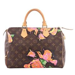 Louis Vuitton Speedy Handbag Limited Edition Monogram Canvas Roses 30