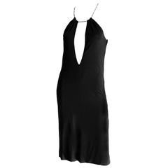 Free Shipping:Rare & Iconic Tom Ford For Gucci SS2000 Black Jersey Runway Dress!