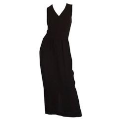 Chic 1990s Chanel Woven Silk Crepe Sleeveless Dress 2