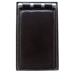 Rare HERMES DUPRE LAFON Vintage Notepad Cover Wood Leather
