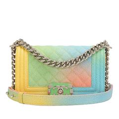 Chanel Multicolor Quilted Textile Medium Rainbow Flap Gold Hardware, 2021  Available For Immediate Sale At Sotheby's