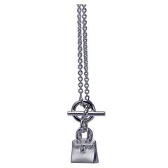 Hermes Birkin Charm Amulet Pendant in Sterling Silver 2017