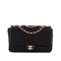 Chanel CC Chain Flap Bag Raffia Medium