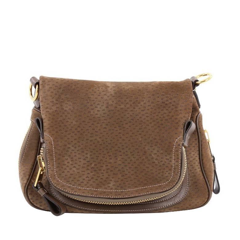 Tom Ford Jennifer Shoulder Bag Peccary Embossed Leather Medium