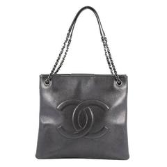 Chanel New Timeless Shopping Tote Iridescent Calfskin Small
