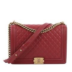 Chanel Boy Flap Bag Quilted Lambskin Large