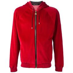 Versace Leather Medusa Appliqué Red Velvet Suit for Men 12