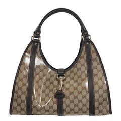 Tan Gucci GG Crystal Hobo Bag