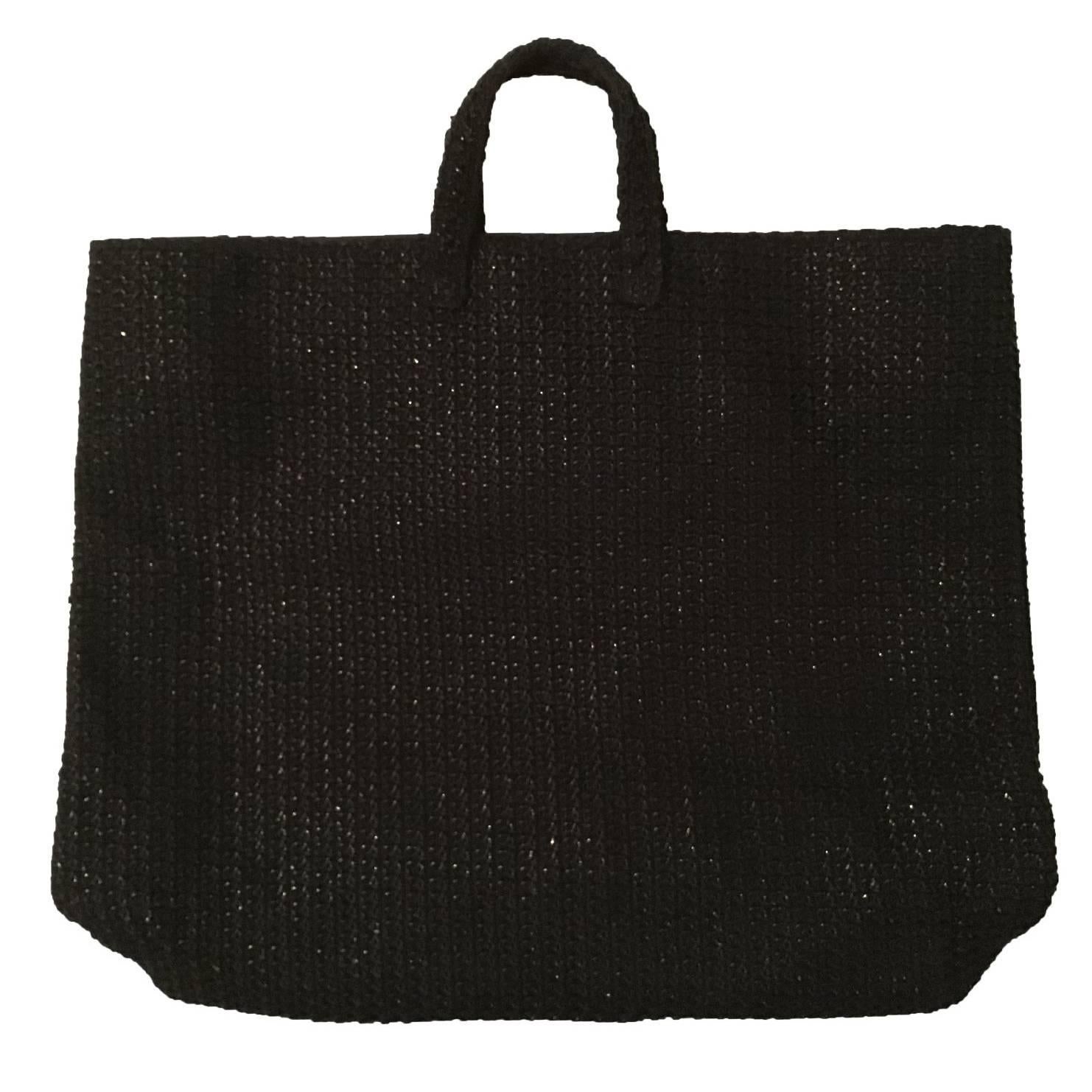 Helmut Lang Black Large Tote Bag Archive
