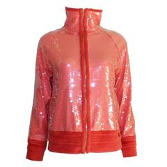 Stunning Chanel Coral Sequin Jacket 6