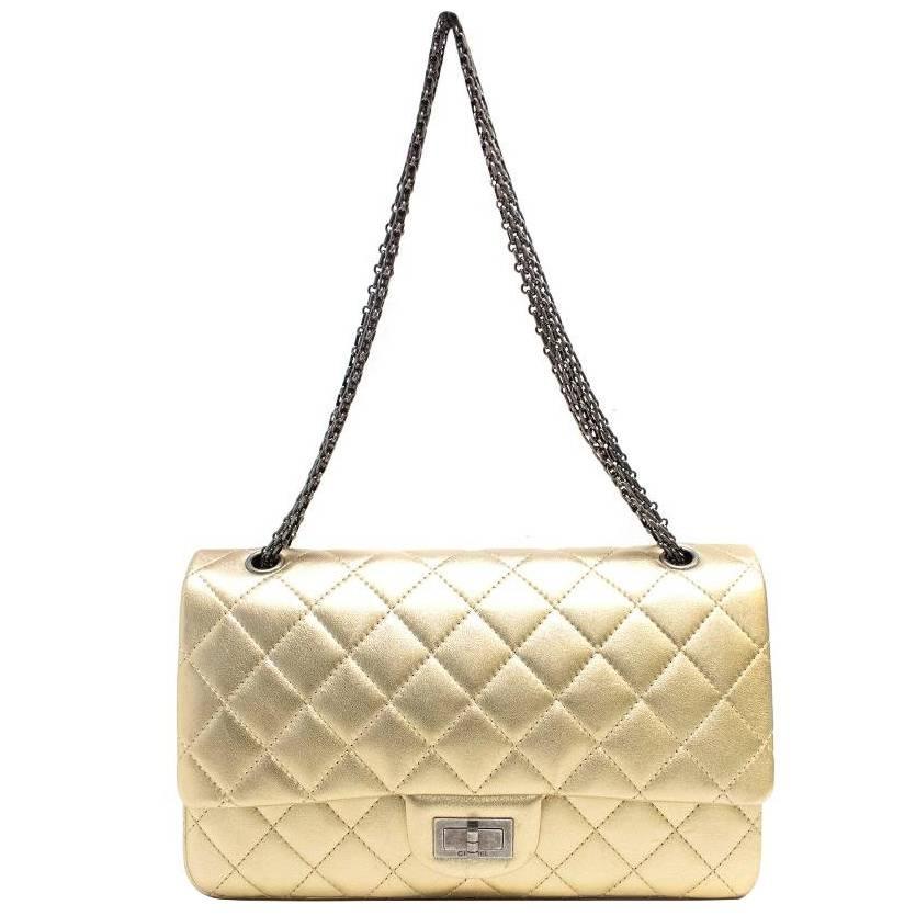 Chanel Gold Flap Bag For Sale