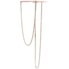 Maison Martin Margiela NEW Pink Gold Crystal Drape Choker Evening Necklace 