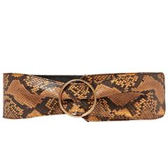 Saint Laurent NEW 
SOLD OUT Cognac Brown Black Gold Evening Leather Waist Belt