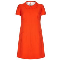 1960s Courrèges Red Wool Shift Dress