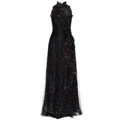 Christian Lacroix haute couture black gown, Autumn/Winter 1995 12