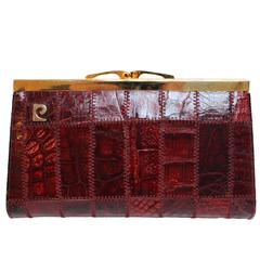 Pierre Cardin - Sac en crocodile - Bourgogne