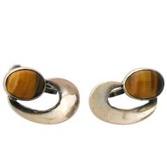 Antonio Pineda Tiger Eye Sterling Silver Parure