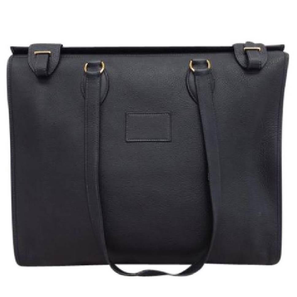 Hermes Leather Oversize Carryall Briefcase Travel Shopper Shoulder Tote Bag