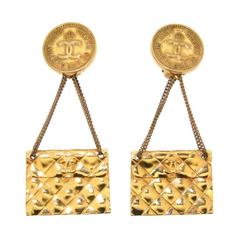 Vintage Chanel Handbag Earrings