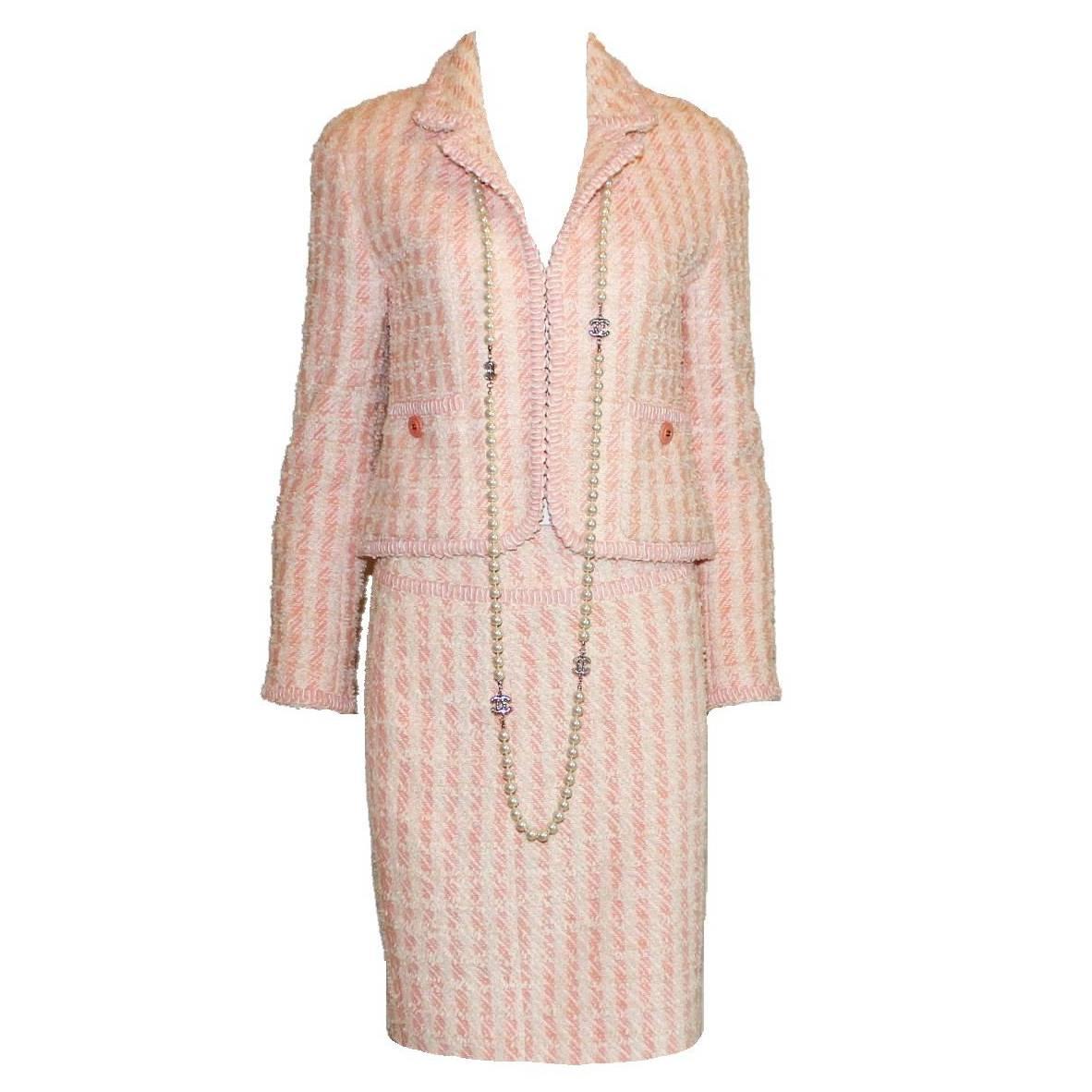 Iconic Chanel 1994 Pink Pastels Skirt Suit - Museum Piece