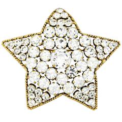 Rare 1983 CHANEL Star Shaped Brooch/Pendant with Brilliant Rhinestones 10