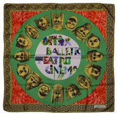 Versace Multi-Color Opera Balletto Teatro Cinema Silk Scarf 2