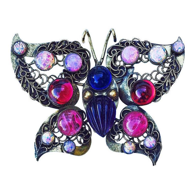 Huge William de Lillo Butterfly Brooch 1972