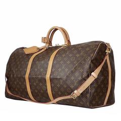 Vintage Louis Vuitton Monogram Keepall 60 Bandouliere Travel Bag