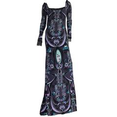 Breathtaking Emilio Pucci Signature Print Evening Gown Dress 12