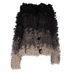New Runway Tom Ford Mohair and Silk Looped-Knit Jacket Coat 7