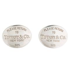 Tiffany & Co Genuine Sterling Silver Men's Evening Cufflinks