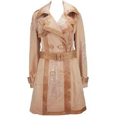 New Christian Dior Snake Beads Embellished Trench Coat Fr.40 - US 8 1