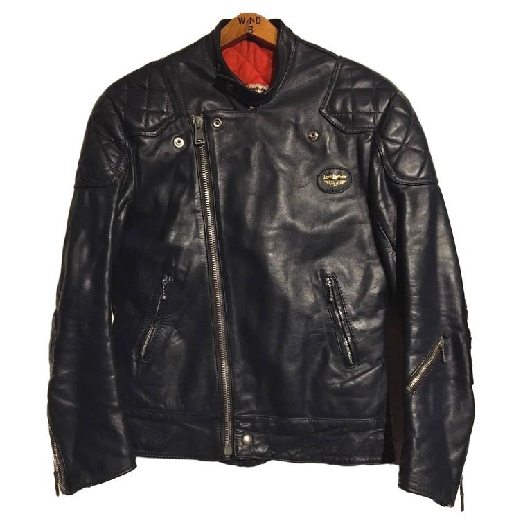 Original 1970s Lewis Leathers Super Monza 445 Midnight Blue