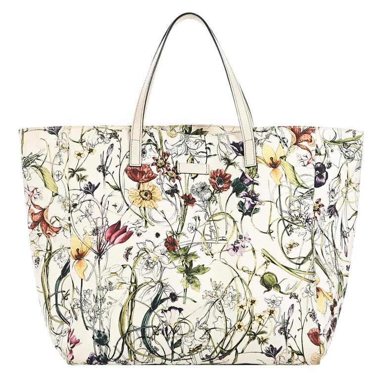 gucci flora tote bag