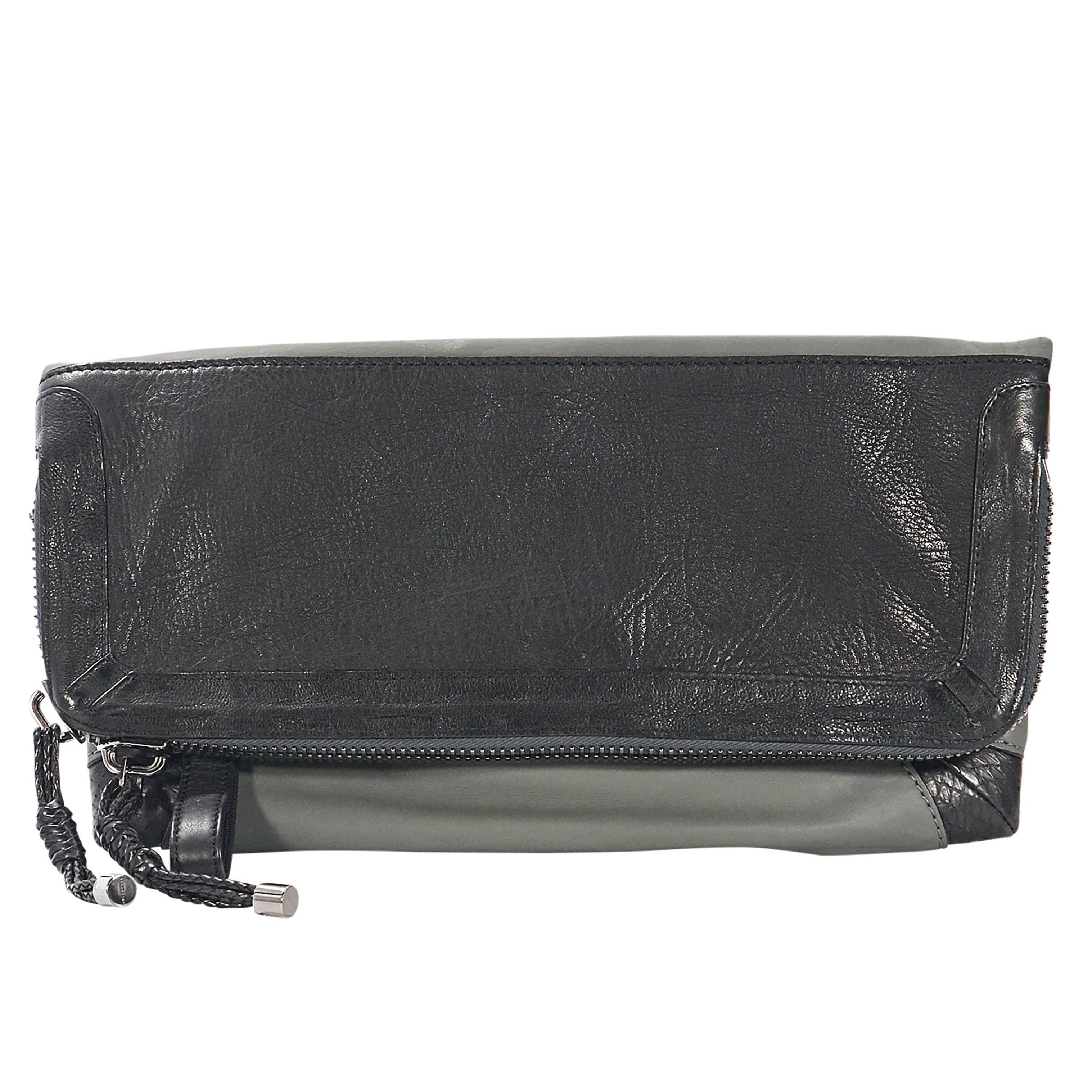 Black & Grey Devi Kroell Foldover Clutch