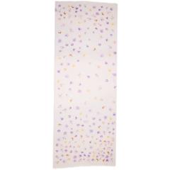 Loro Piana Lavender Floral Print 78" Cashmere Scarf 6