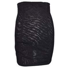 Vintage Dolce & Gabbana Sheer Lace Corset Bandage High Waist Mini Skirt, S / S 1992 