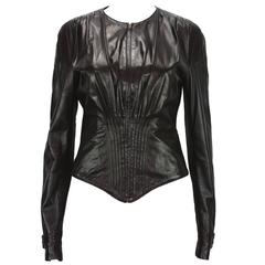 TOM FORD for GUCCI F/W 2003 Brown Super Soft Leather Jacket It 40 - US 4 6