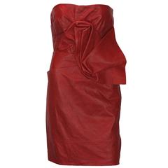 New DSQUARED2 Runway Lamb Leather Red Dredd It. 42 - US 6 5