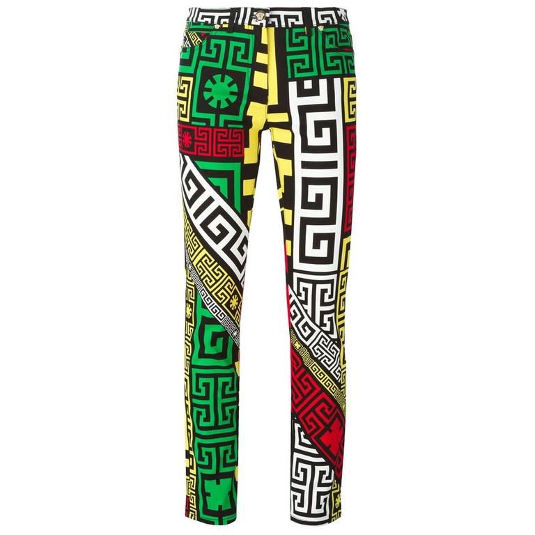 VERSACE #greek Puzzle Print Jeans For Sale at 1stDibs | greek jeans,  versace puzzle, versace bulmaca