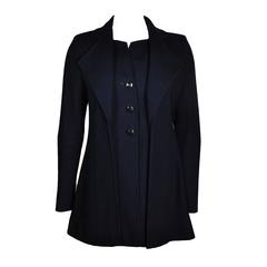 Chanel 2014 Cruise Collection Navy Texture Cotton Jacket FR38