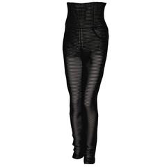 Iconic Chanel Mesh High Waist Corset Pants Jumpsuit 6