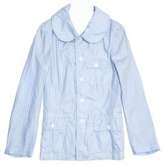 Comme des Garçons Blue & White Striped Slicker Jacket 1