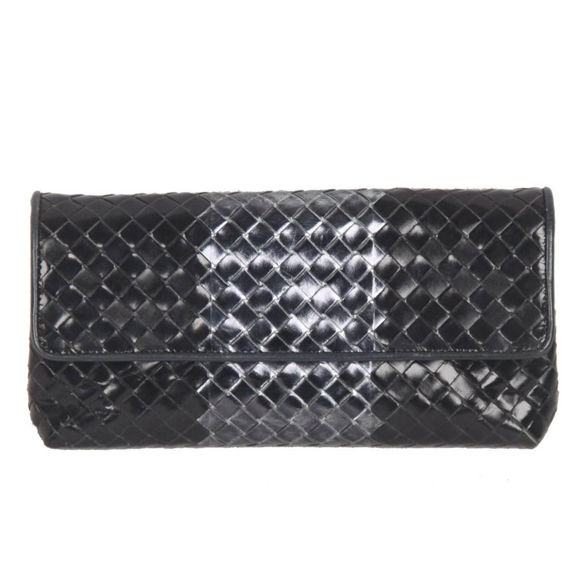 BOTTEGA VENETA Metallic INTRECCIATO Leather CLUTCH Pouch