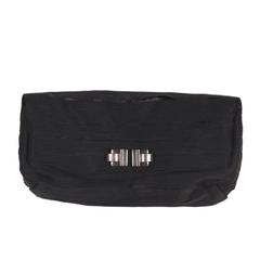 LANVIN Black Satin Ribbon CLUTCH Bag