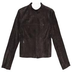 Gucci Brown Suede Cropped Jacket 7