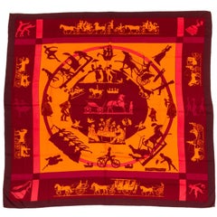 Hermes Cashmere Silk Jeux D'Ombres Shawl Scarf